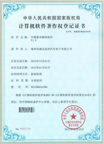 解码软件著作专利证书